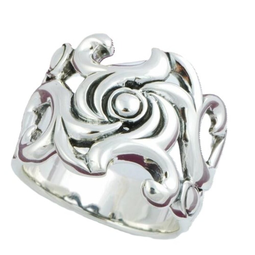 Rose And Thorns Sterling Silver Ring